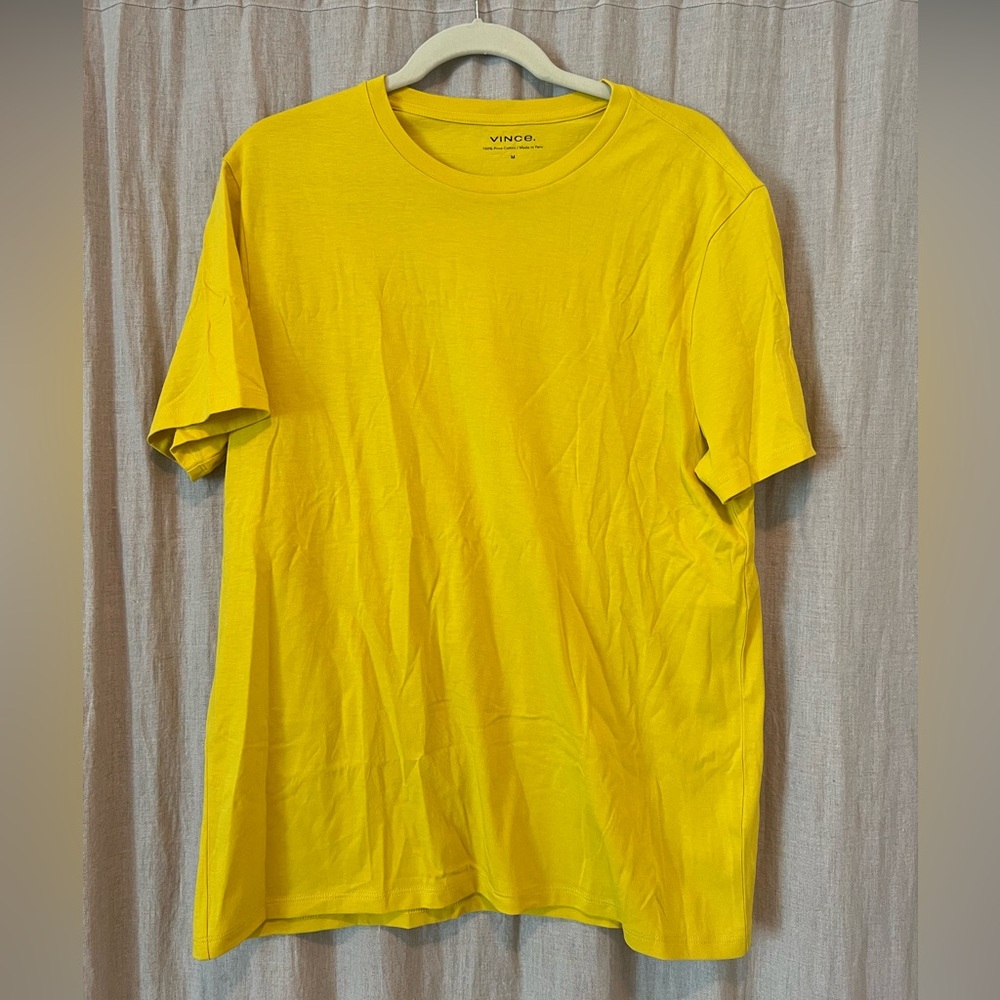 NWOT Vince Men’s Yellow Tee Shirt